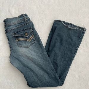 Mudd Y2K Lowrise Bootcut Jeans Women's 13 Distressing Swan Vintage 2000s Pockets